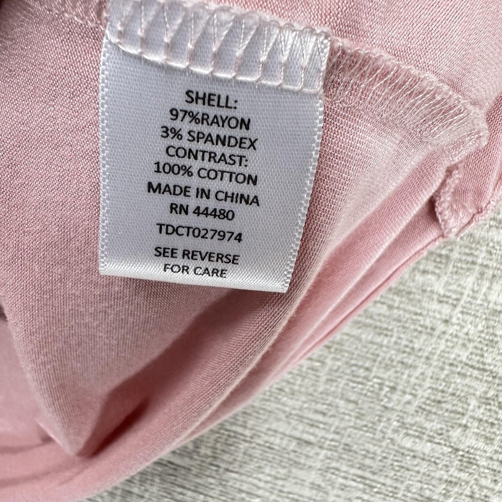Kelly Renée Shirt Womens Large Pink Eyelet Ruffle Flutter Sleeve Knit Top - Picture 6 of 9